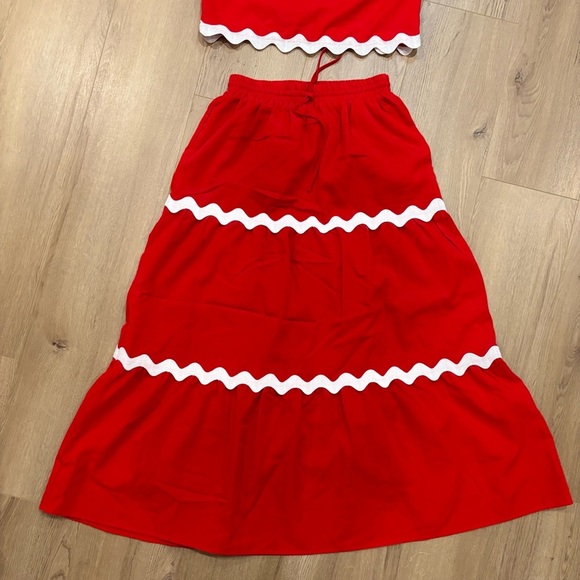 NWT PRETTYGARDEN Women's Outfit Cropped Tank Top High Waisted Maxi Skirt Set S - Picture 8 of 8